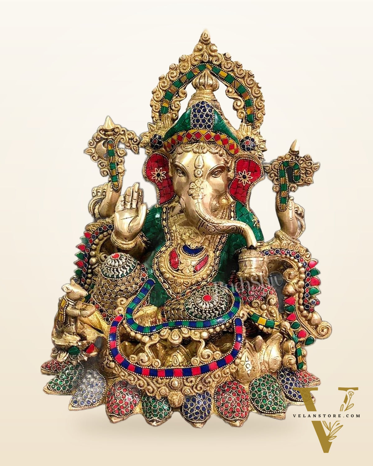 Fine Quality Brass Ganesha statue - 16 inches
