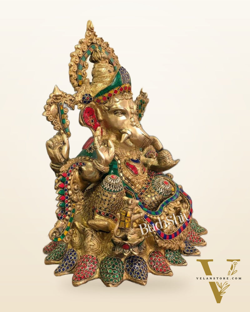 Fine Quality Brass Ganesha statue - 16 inches
