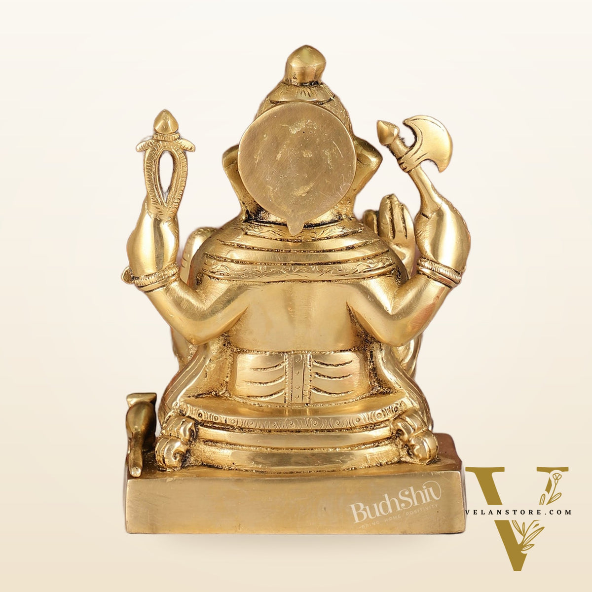 Fine Quality Brass Lord Ganesha Idol | 7.5" Height