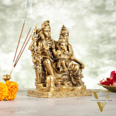 Fine Quality Brass Shiv Parivaar | 8" Height