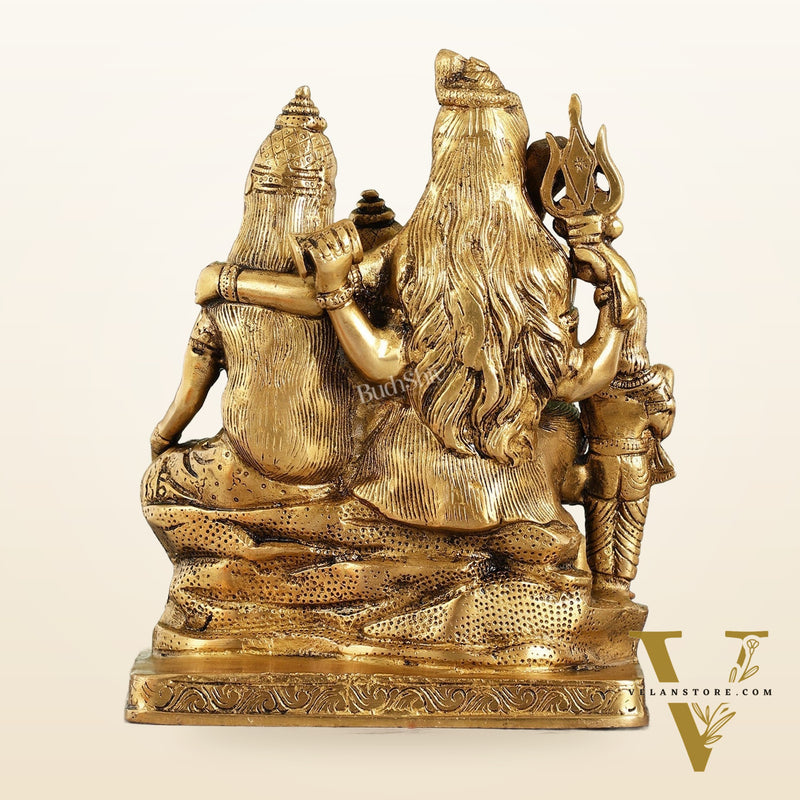Fine Quality Brass Shiv Parivaar | 8" Height