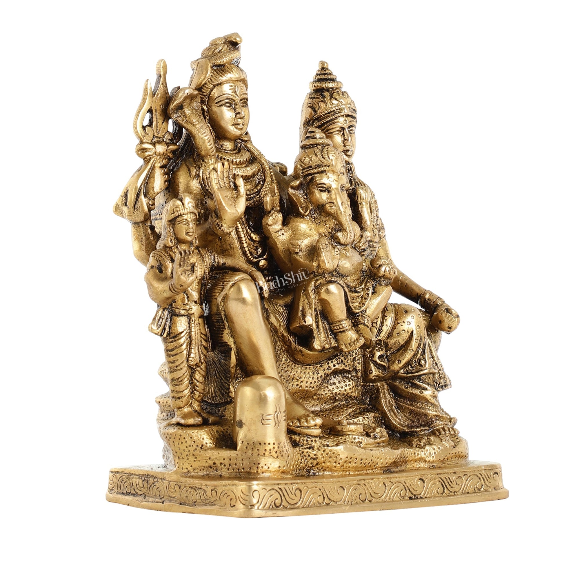 Fine Quality Brass Shiv Parivaar | 8" Height