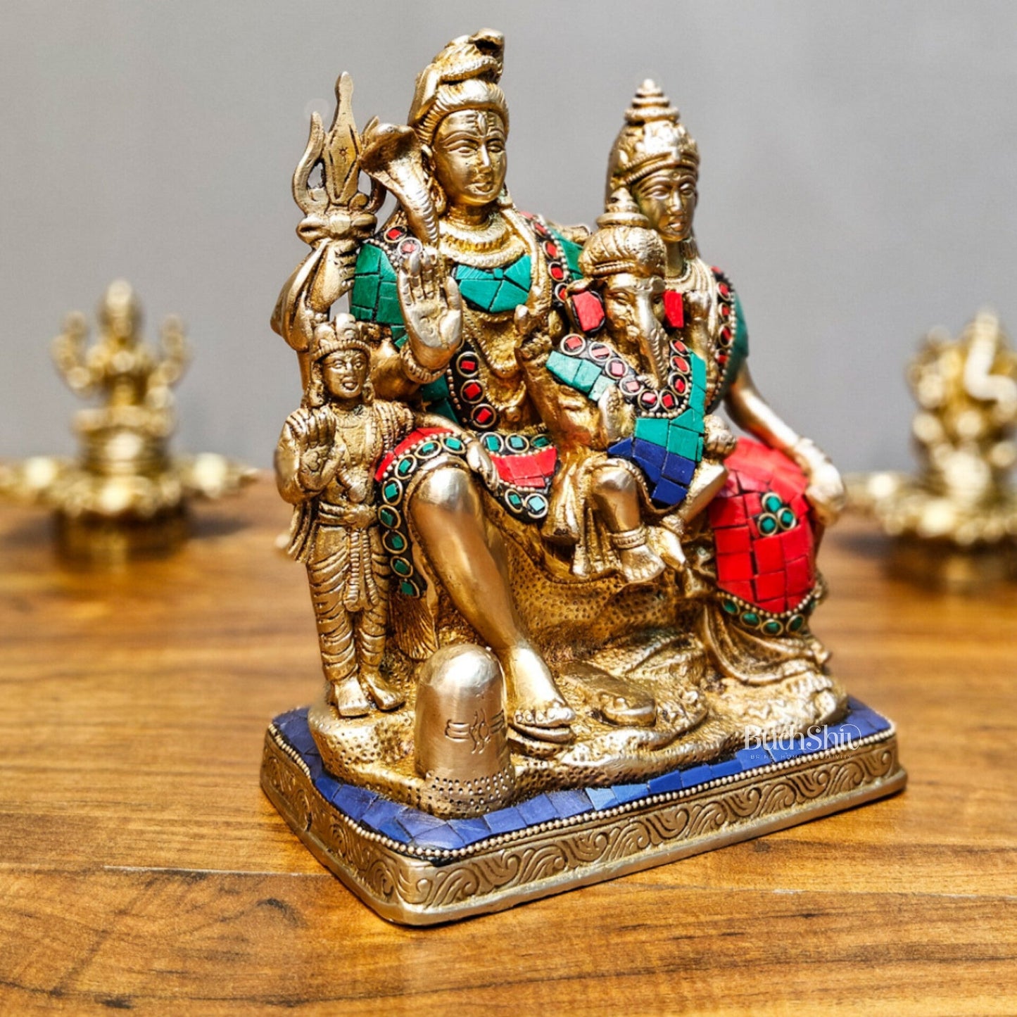 Fine Quality Brass Shiv Parivaar | 8" Height