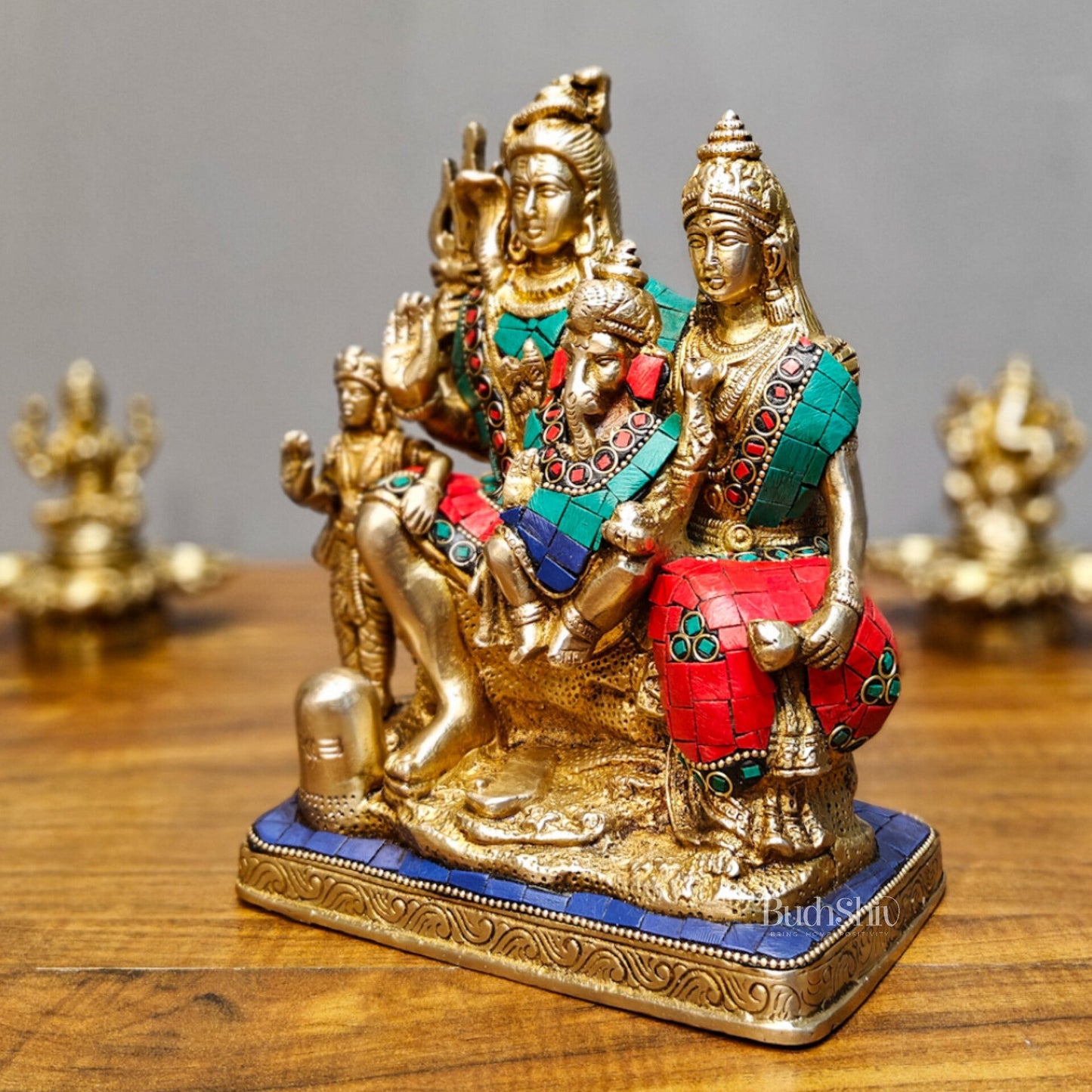 Fine Quality Brass Shiv Parivaar | 8" Height