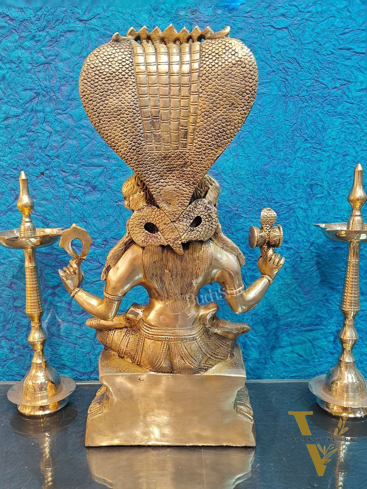 Finely Crafted Brass Goddess Mariamman Statue | Height 21 inches