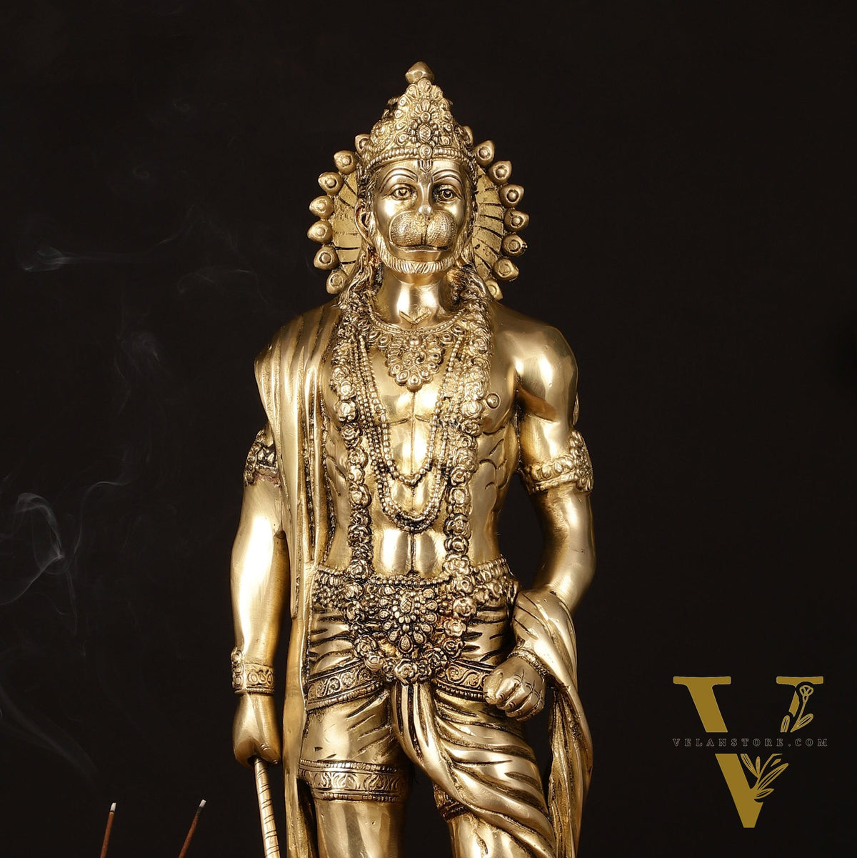 Finely Crafted Brass Lord Hanuman Statue - 24" Height