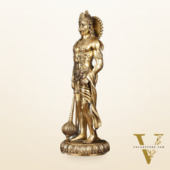 Finely Crafted Brass Lord Hanuman Statue - 24" Height