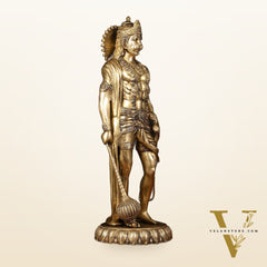 Finely Crafted Brass Lord Hanuman Statue - 24" Height
