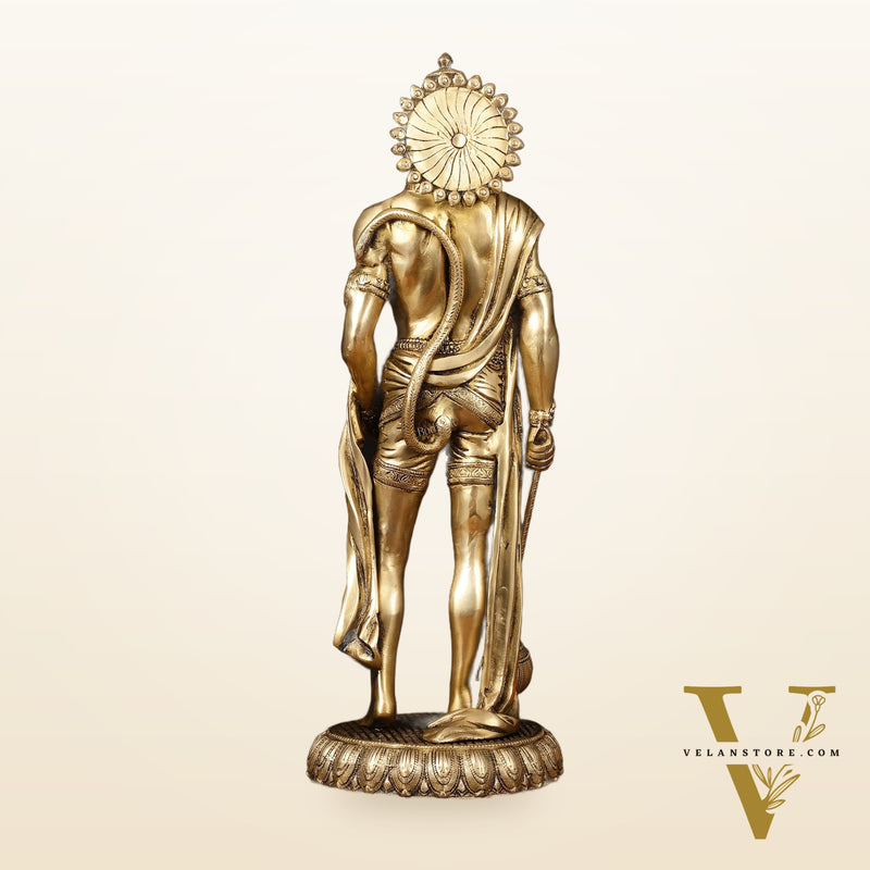 Finely Crafted Brass Lord Hanuman Statue - 24" Height