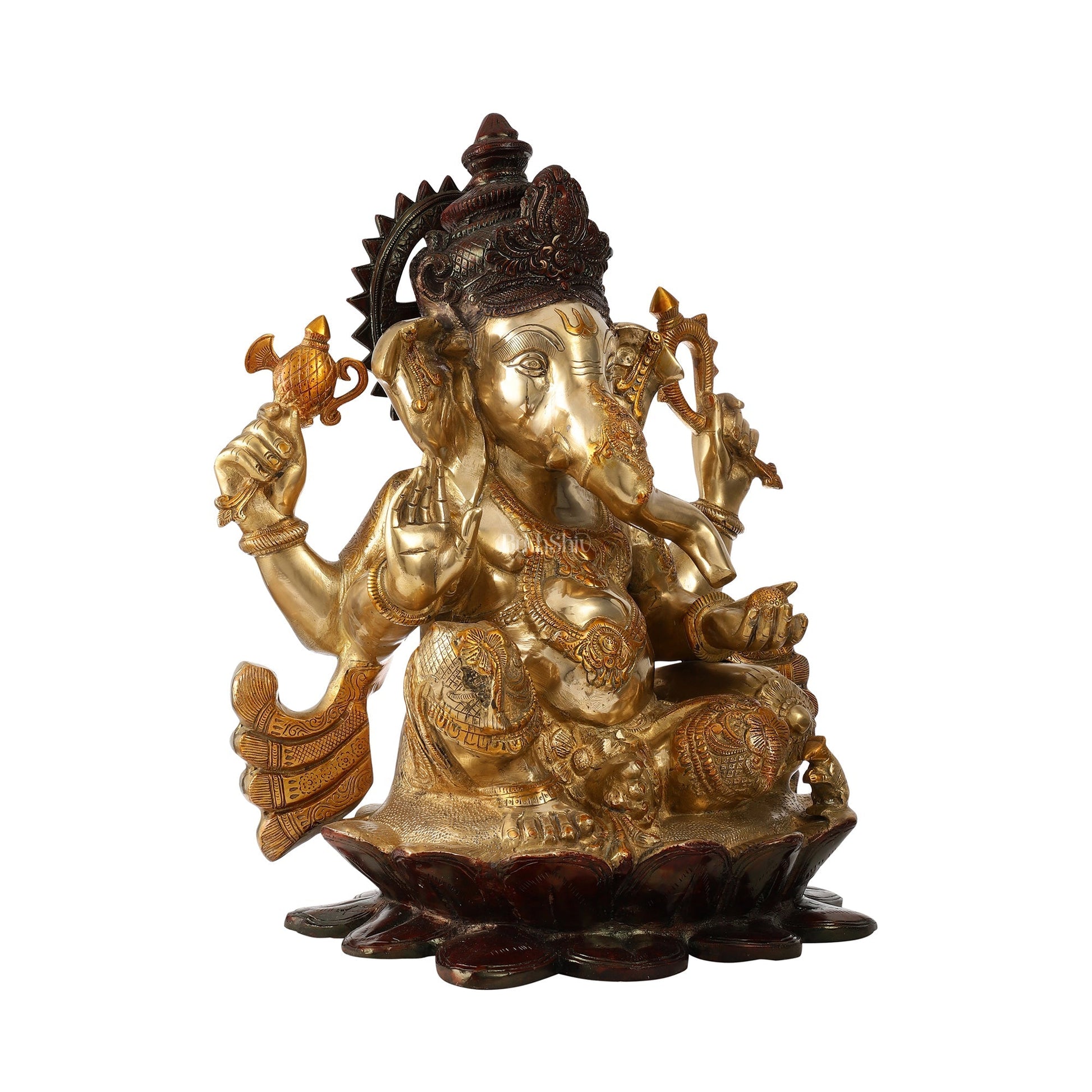 Lord Ganesha Brass Statue - 21 inch