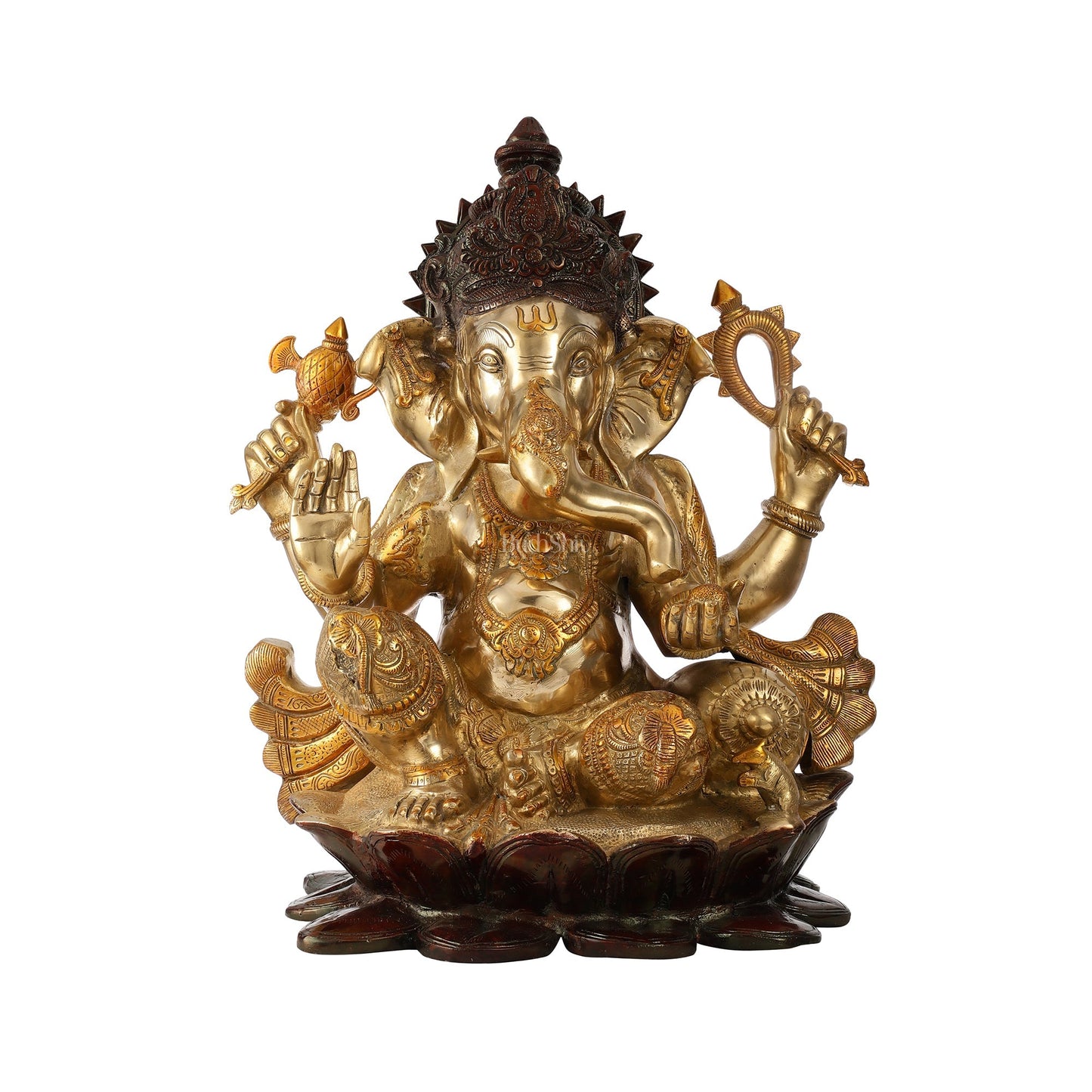 Lord Ganesha Brass Statue - 21 inch