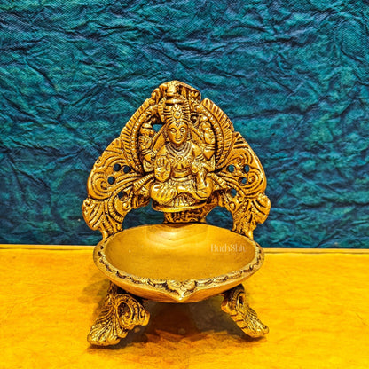 Finely Handcrafted Ganesha and Lakshmi Idols with Prabhavali Diyas