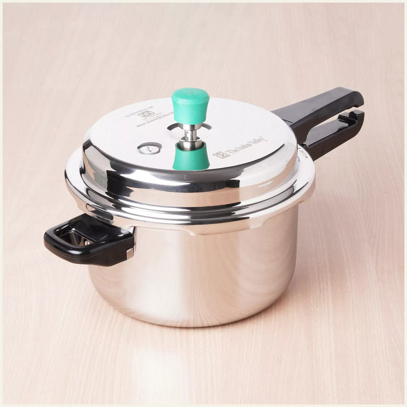 RapidCuk Tri-ply Stainless Steel Pressure Cooker, Premium Quality, 3 Layer Thick Body, Heavy Bottom, 100% Safe, ISI Certified, 5 Yr Warranty, Induction & Gas, 2/3/5L