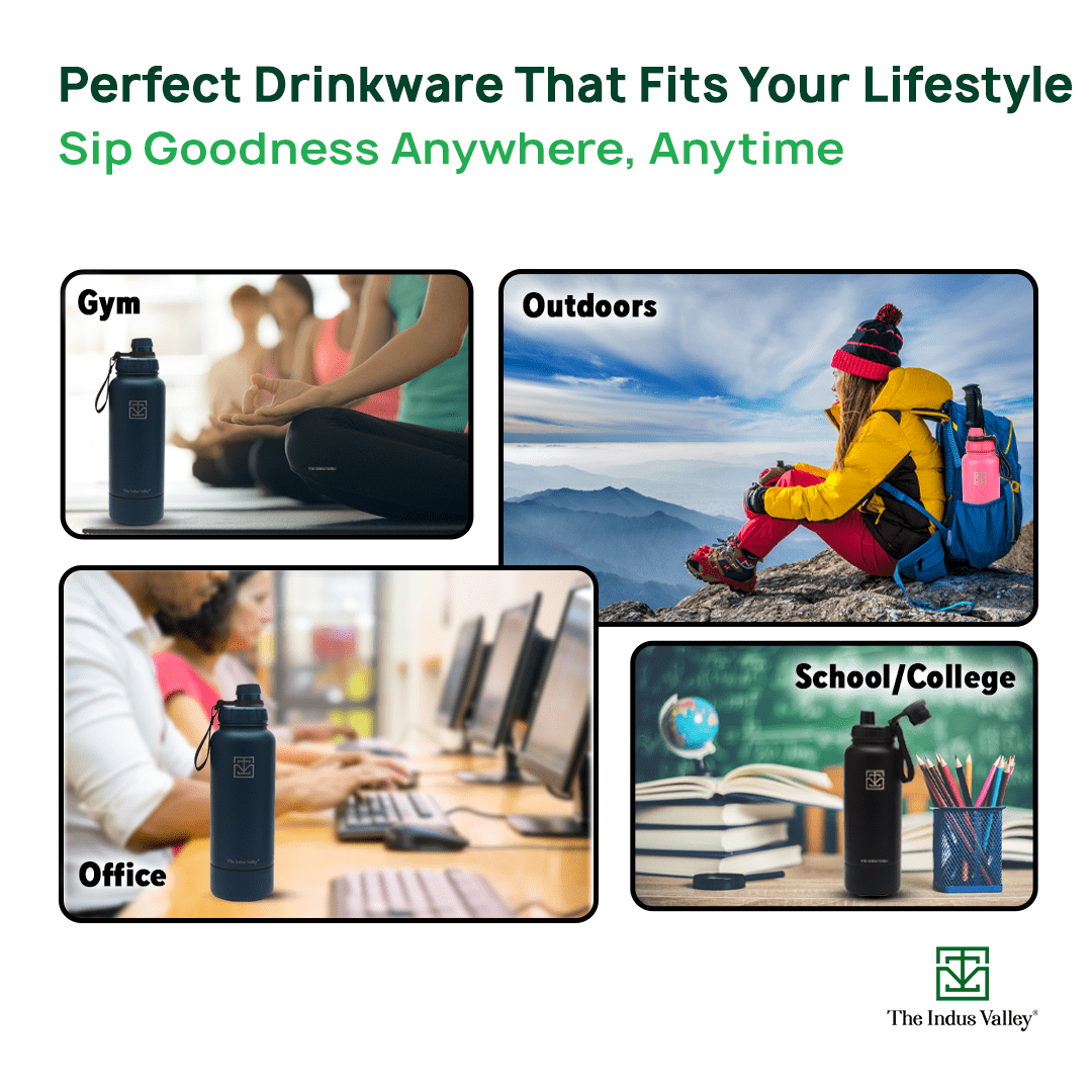 Premium Stainless Steel Vacuum Insulated Water Bottle Flask, Storage Container, Hot & Cold, 900 ml