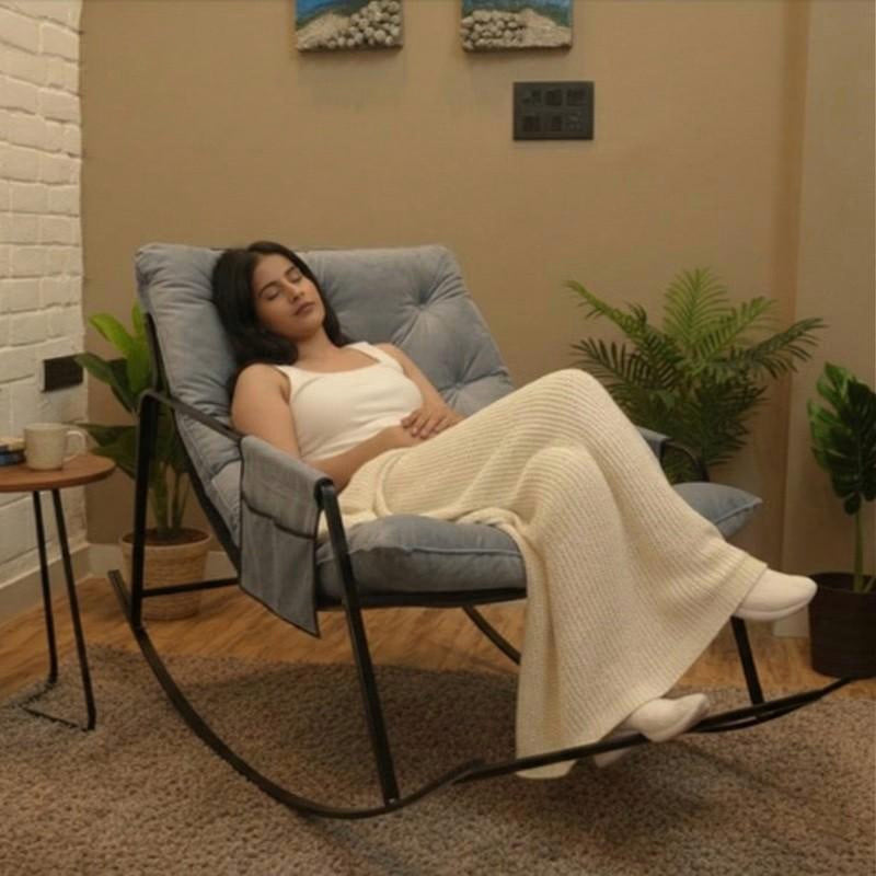 GlideSerenity Sleeping Rocking Chair | Smooth Motion Comfortable chair for Relaxation & Restful Sleep