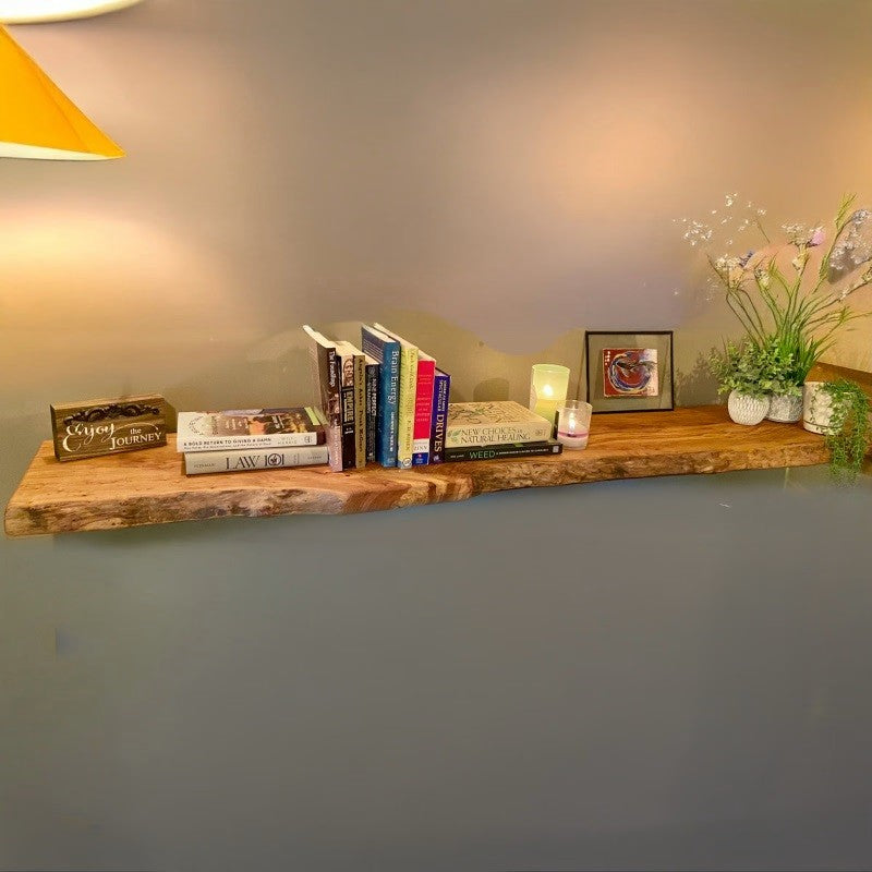 Eddy Live Edge Floating Wall Shelf
