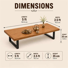 Japanese Low Seating Dining Table Set with Metal Legs & CloudTuft Floor Cushions