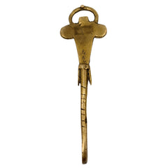 Brass Bottle Opener, Peetal Pittal Hittale Bar Tool, Bastar Handmade Pitala Bar Blade, Vintage Rustic Velli Pittalam Beer Cap Opener, Gold, 7 Inch, 1 Piece