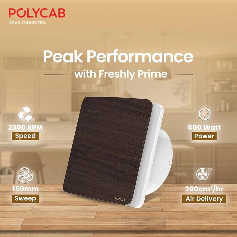Polycab Freshly Prime 150mm Energy Efficient Exhaust fan for Kitchen, Bathroom-4