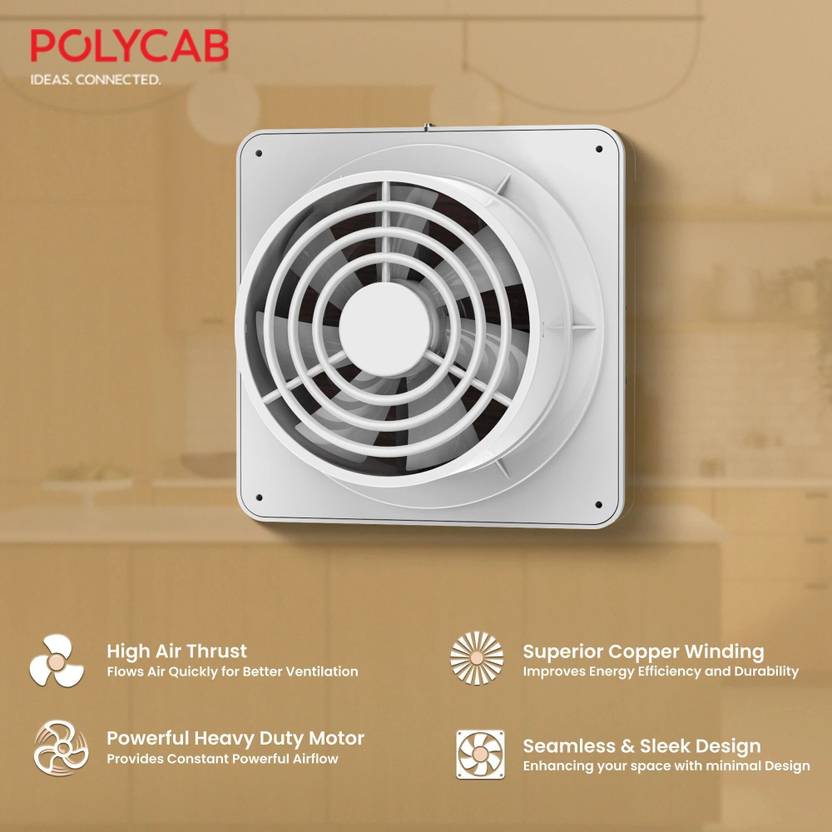 Polycab Freshly Prime 150mm Energy Efficient Exhaust fan for Kitchen, Bathroom-3