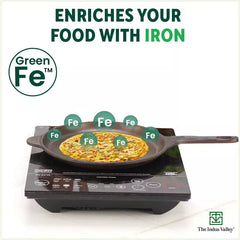 Super Smooth Cast Iron Shallow Fry Pan,Pre-seasoned, Nonstick, 100% Pure, Toxin-free, Induction, 24.6 cm, 1.6kg