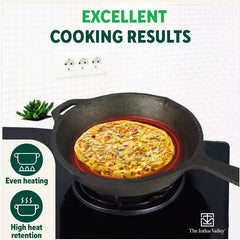 CASTrong Cast Iron Fry Pan, Pre-seasoned, Nonstick, 100% Pure, Toxin-free, Induction, 25cm, 1.6L, 2.4kg