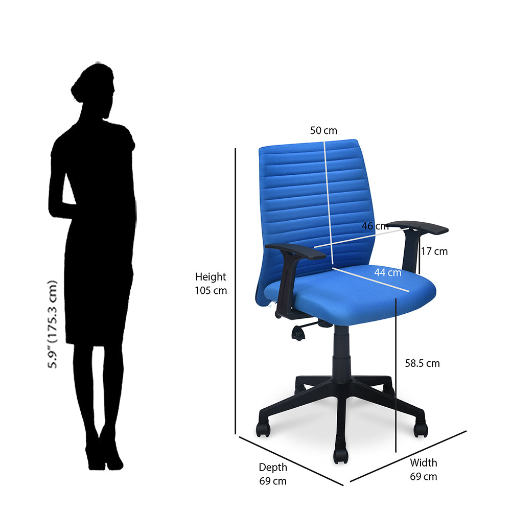 Nilkamal Thames Neo Mid Back Fabric Chair