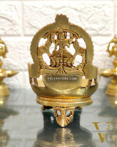 Gajalakshmi Brass Oil lamp 7"