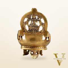 Gajalakshmi Brass Oil lamp 7"