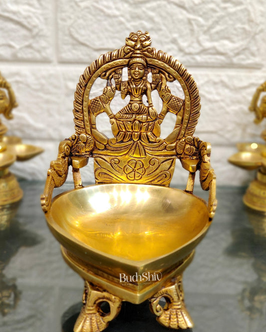 Gajalakshmi Brass Oil lamp 7"