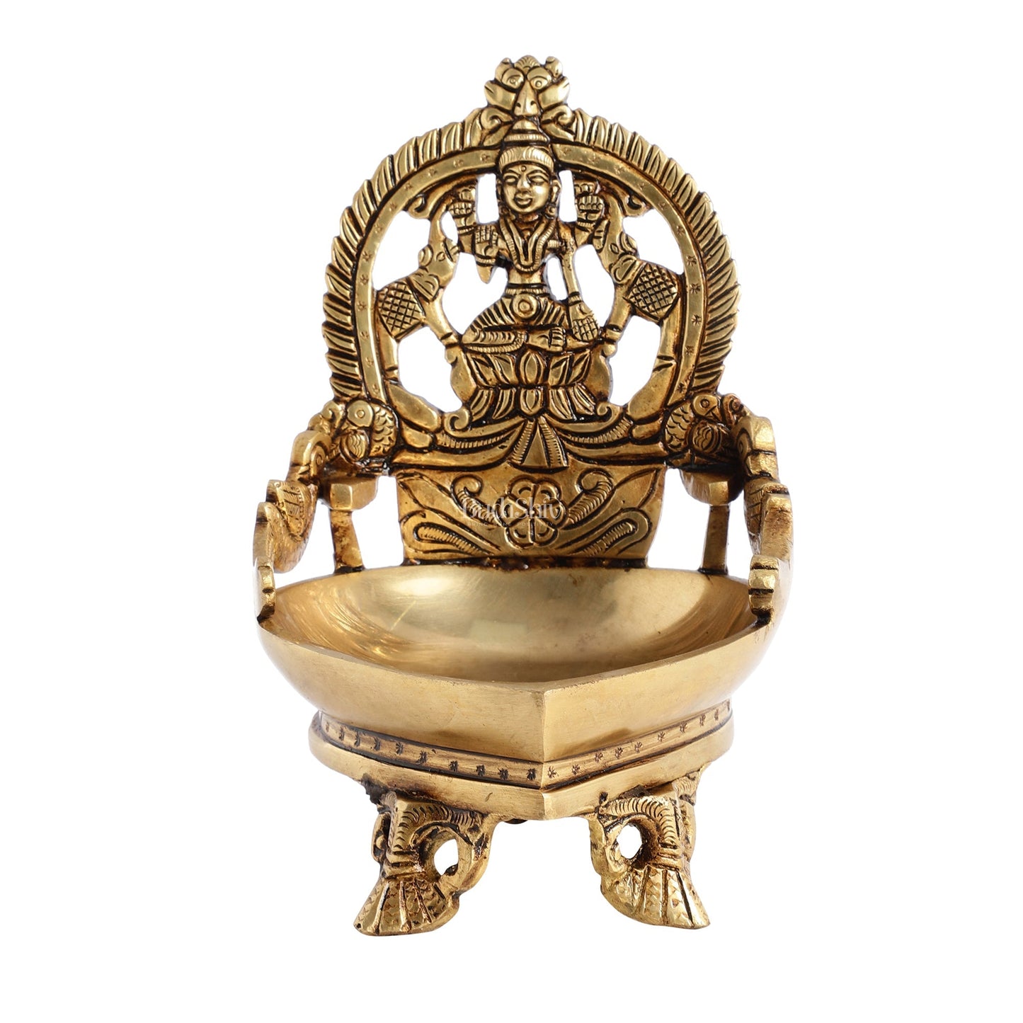 Gajalakshmi Brass Oil lamp 7"