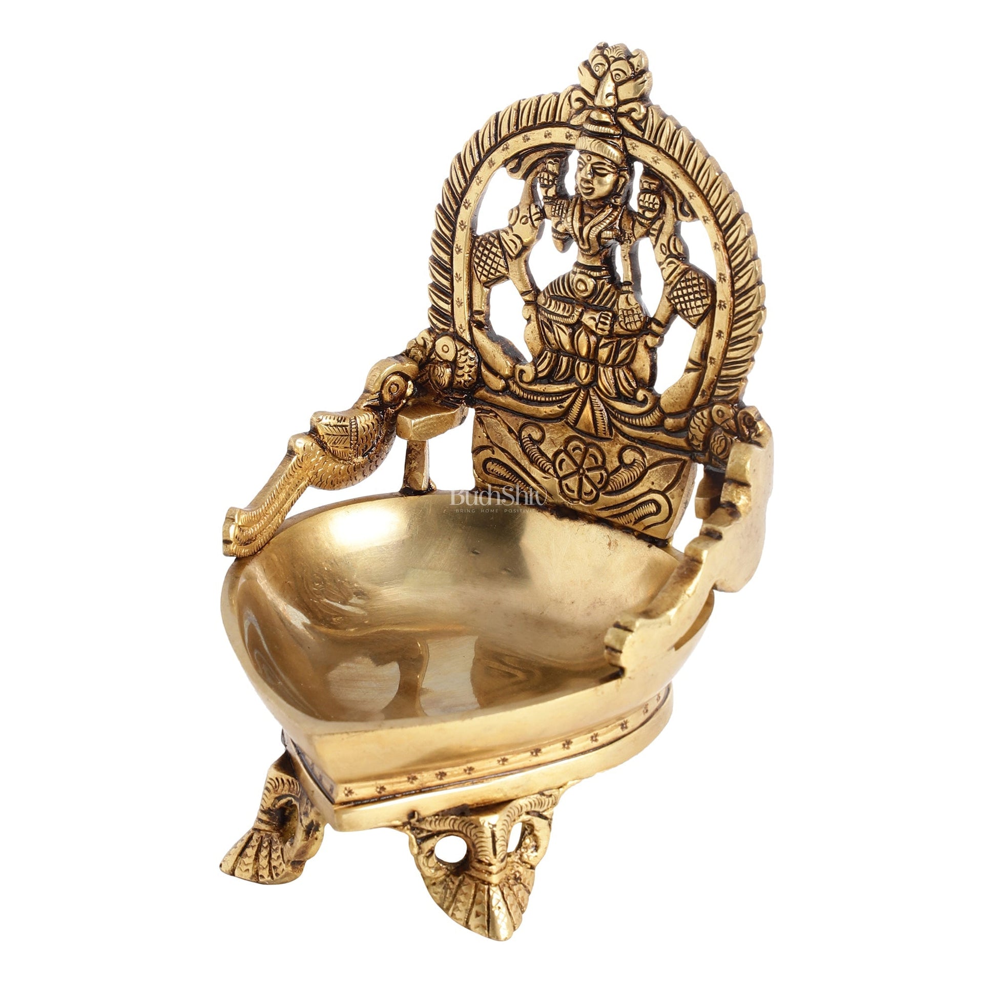 Gajalakshmi Brass Oil lamp 7"