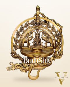 Gajlakshmi Brass Hanging lamp Large