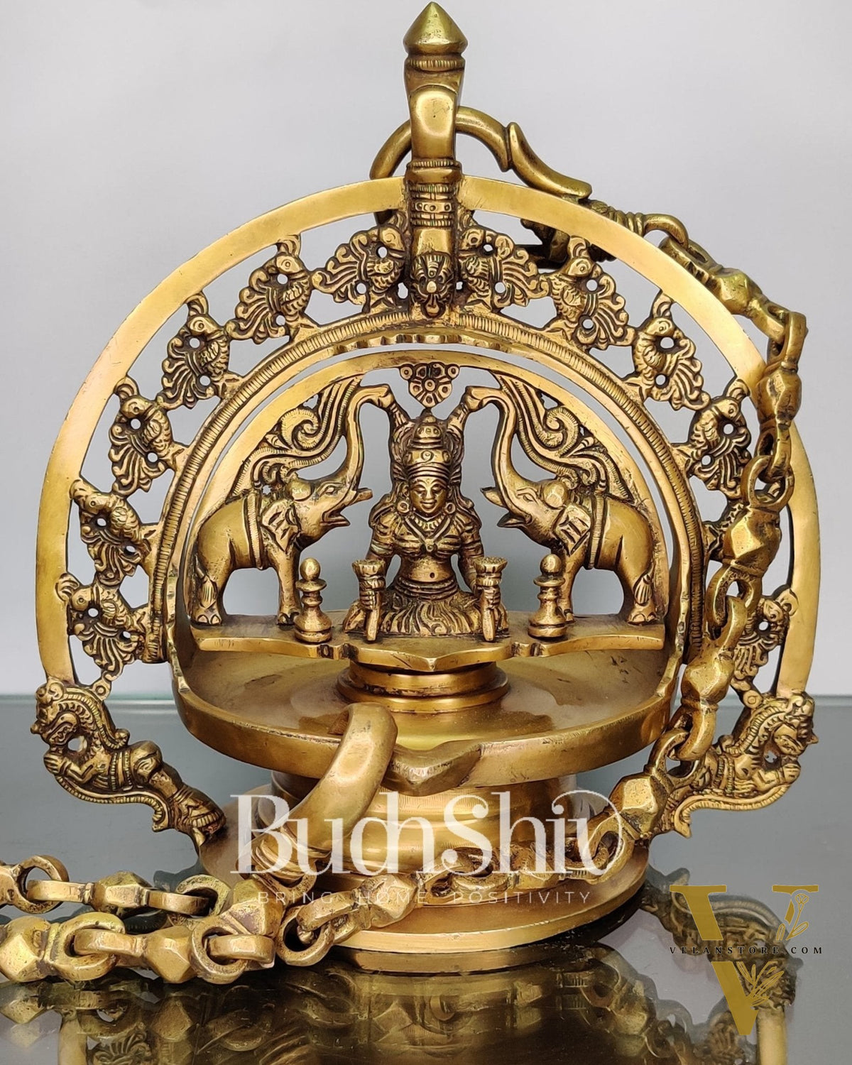 Gajlakshmi Brass Hanging lamp Large