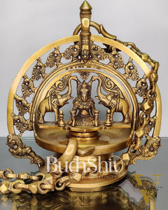 Gajlakshmi Brass Hanging lamp Large