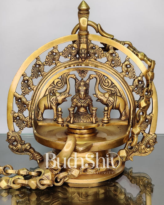 Gajlakshmi Brass Hanging lamp Large