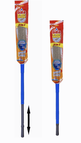 Gala No Dust Broom with Extendable Long Handle broom stick for home floor cleaning and ceiling cleaning, Jhadu for home cleaning and ceiling cleaning, Made of washable Fibers