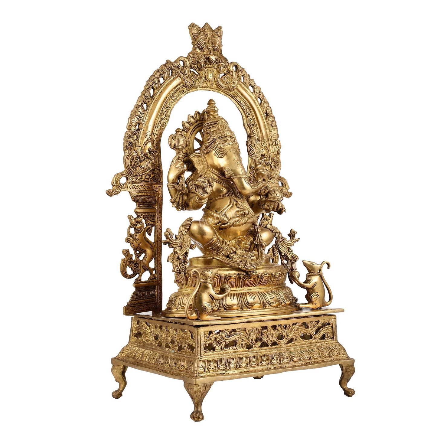 Chola-Inspired Superfine Brass Ganesha Statue 27"