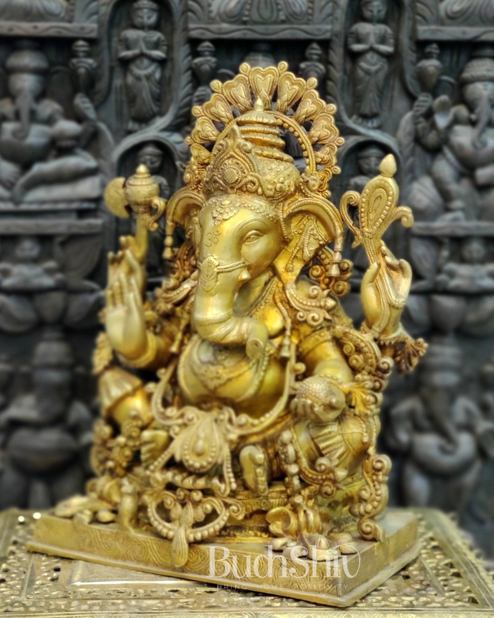 Brass Dagduseth Lord Ganesha statue 21 inch