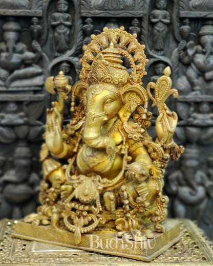 Brass Dagduseth Lord Ganesha statue 21 inch