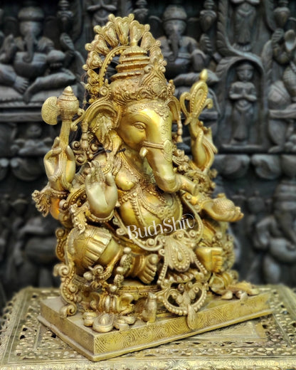 Brass Dagduseth Lord Ganesha statue 21 inch