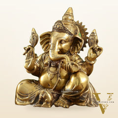 Ganapati Brass statue 13" Height