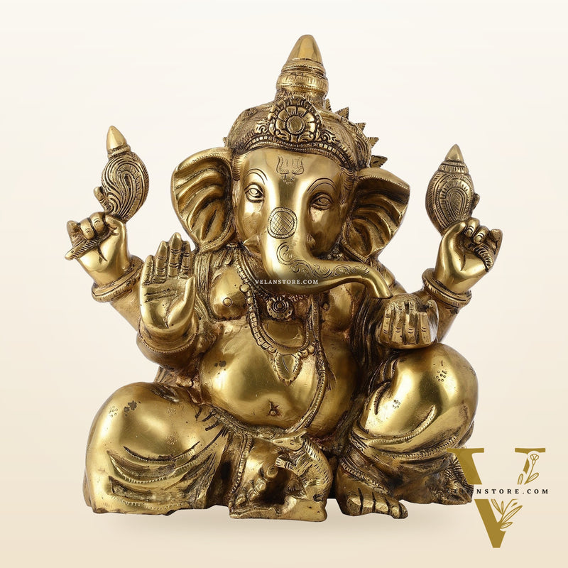 Ganapati Brass statue 13" Height