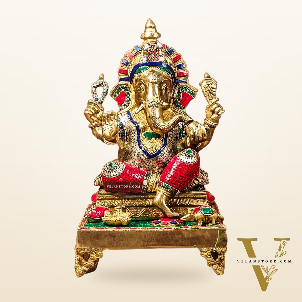Ganapati Brass Statue 20"