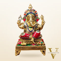 Ganapati Brass Statue 20"