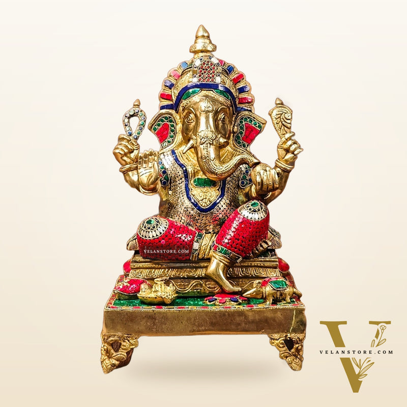 Ganapati Brass Statue 20"
