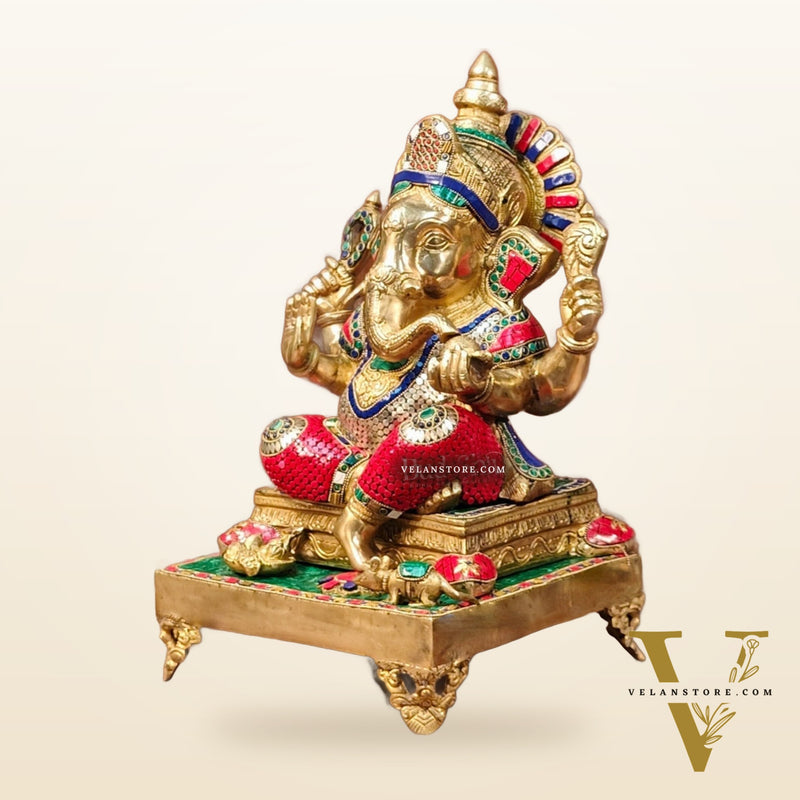Ganapati Brass Statue 20"