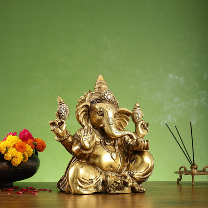 Ganapati Brass statue 13" Height