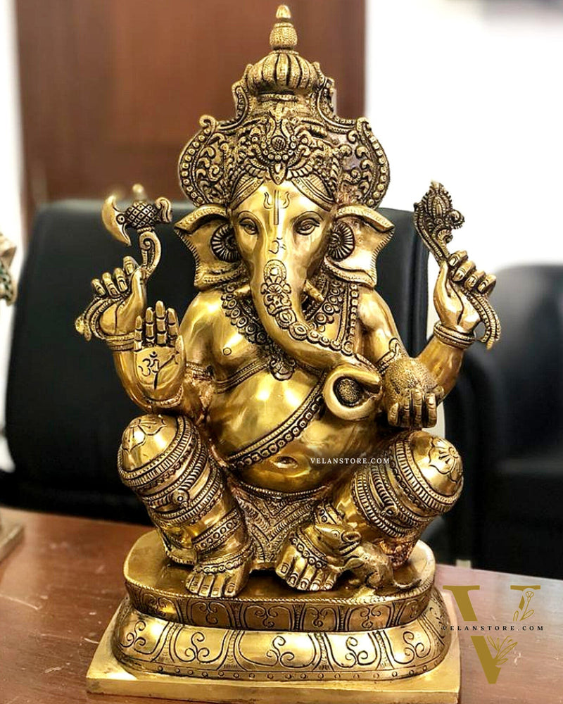Ganesh Brass idol 16 inch