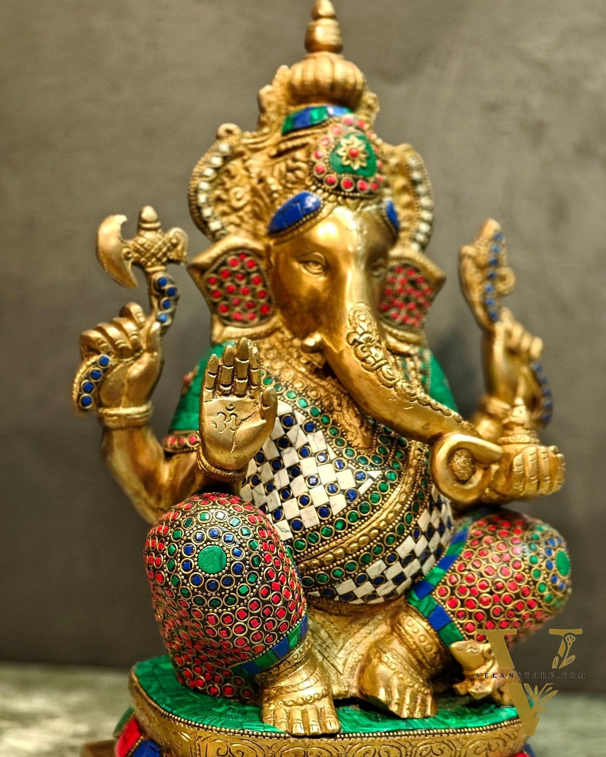 Ganesh Brass statue 16 inch multicolour
